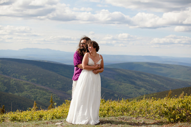 Heather & John’s secular, no-vow, Alaskan mountaintop wedding