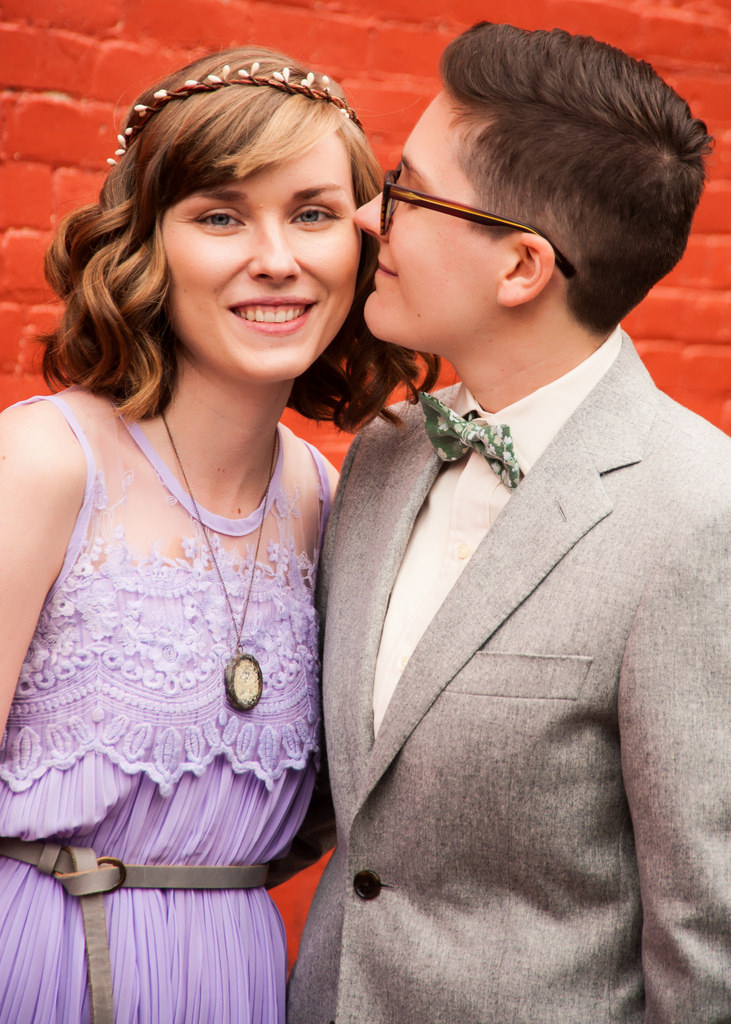 Sadie & Devin’s heartfelt queer wedding at a historic brewery