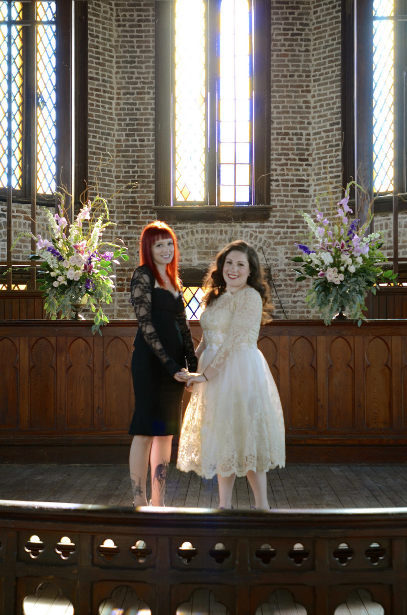 Amanda & Meghan’s glittery queer wedding