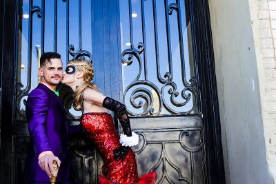 superheroes and villains wedding - Alison & Ryan's superhero vs. villains costume party wedding superheroes and villains wedding