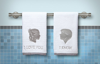 you can not have the luke towel without the matching leia one - Wedding registries: The gateway to lifestyle creep you can not have the luke towel without the matching leia one