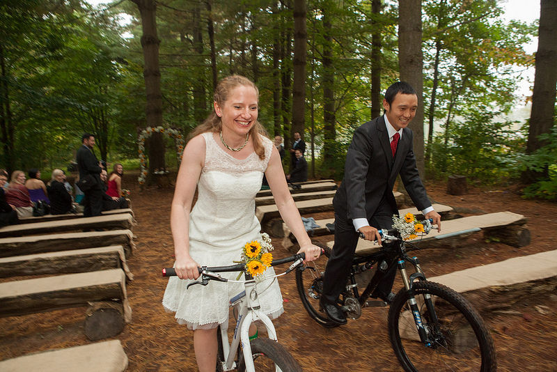 Get back to nature with Tatjana & Ken’s dog-friendly and rainy forest wedding