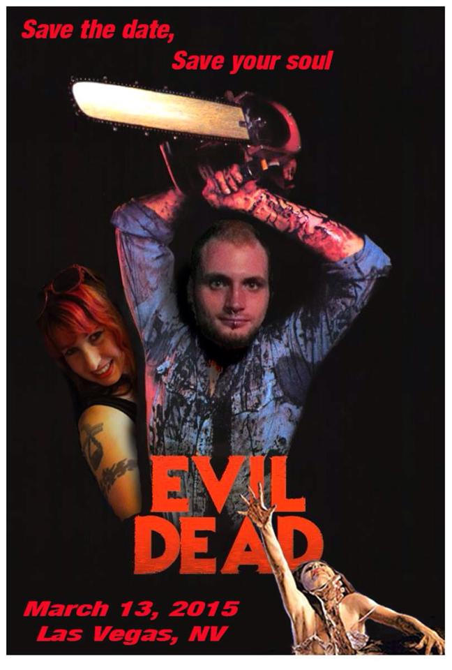 Kimmy & Brent get “Carrie-d” at their Evil Dead-themed wedding