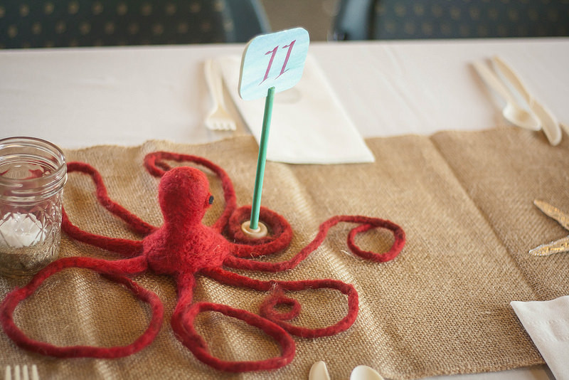 Octopodes and whales abound at Catie & Mikhail’s vegan aquarium wedding