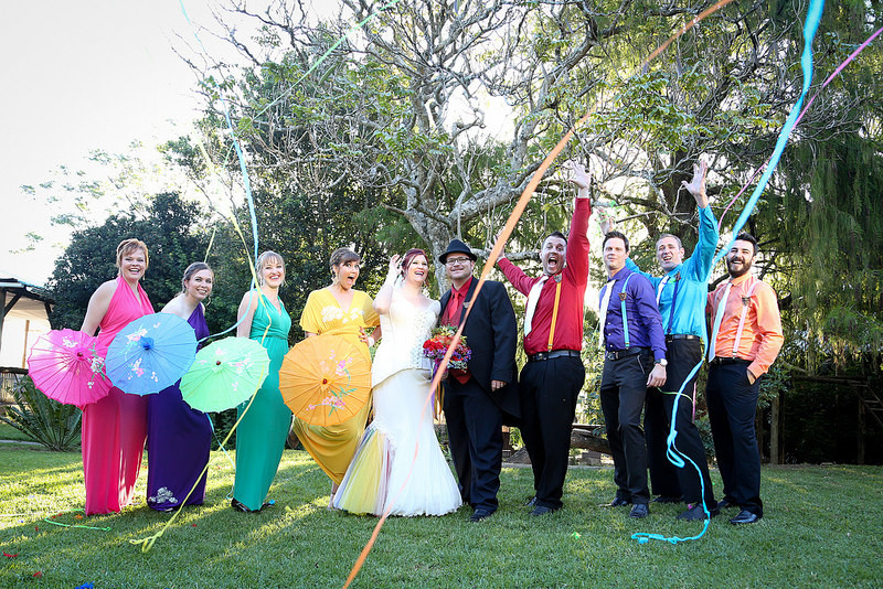 Rainbow meets steampunk at Jen & Clynton’s South Africa wedding