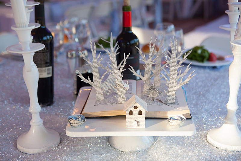 Our heads asploded over Ali & Olivia’s fairy tale wedding with pop-up centerpieces and rainbow cake