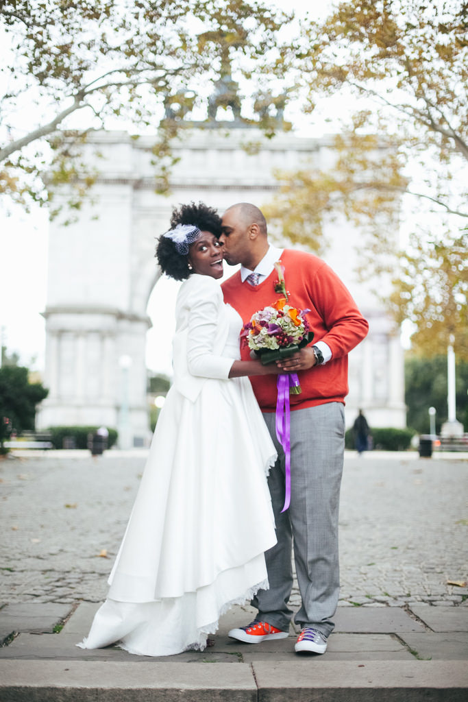 Janeria & Dwayne’s Halloween pop-up wedding in Brooklyn