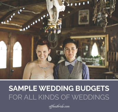 Sample wedding budgets from @offbeatbride