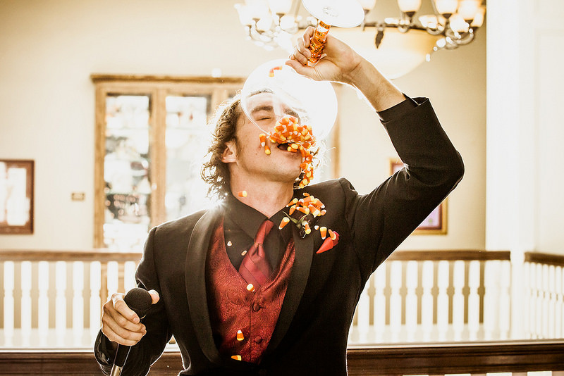 Ouija, Beetlejuice, and trophies: creepy and glam Halloween wedding ideas