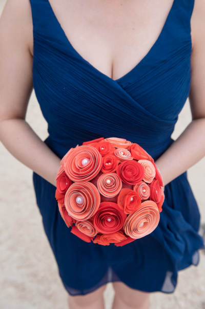 paper rose bouquet
