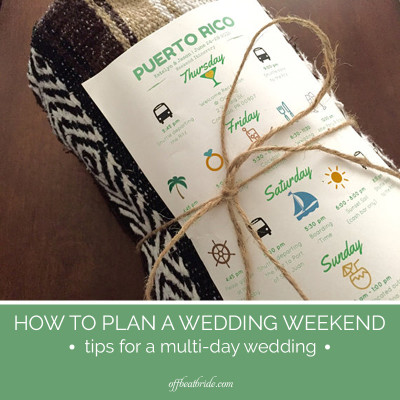 Wedding weekend tips by @offbeatbride
