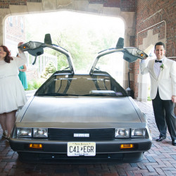 Delorean wedding surprise @offbeatbride