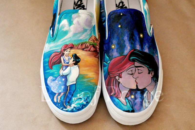 10 pairs of adorable custom-painted wedding shoes