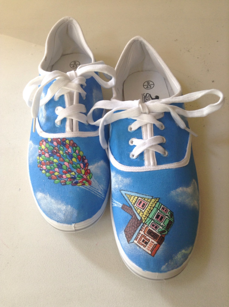 10 pairs of adorable custom-painted wedding shoes