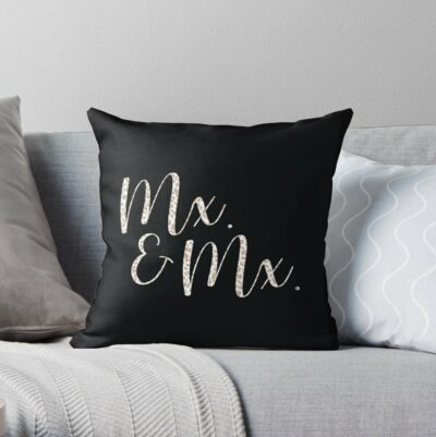 mx and mx pillow on offbeat bride - The rise of gender-neutral wedding wording like Mx, Nearlyweds, and Bachelorex parties mx and mx pillow on offbeat bride