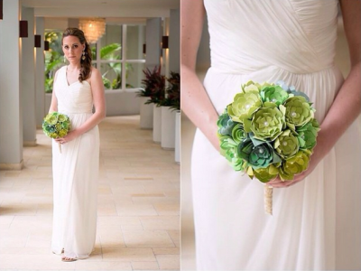 paper succulent bouquet photo by sandra costello photography seen on offbeat bride