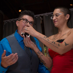 Cake cutting on @offbeatbride