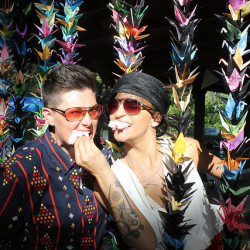 1000 paper cranes on @offbeatbride