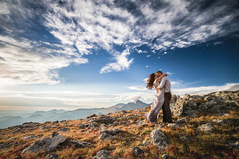 A self-officiated sunrise summit elopement