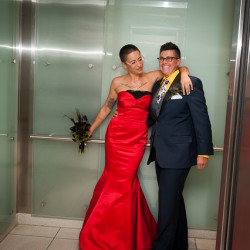 Wedding elevator pose on @offbeatbride