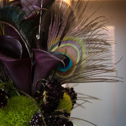 Handmade peacock bouquet on @offbeatbride