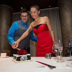Cake cutting on @offbeatbride