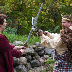 22091890025 8f75b4a77a z - This Canadian Medieval feast wedding will slay you with its epic battle to the death Medieval wedding as seen on @offbeatbride