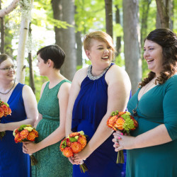 Ceremony at this Battlestar Galactica meets forest wedding as seen on @offbeatbride
