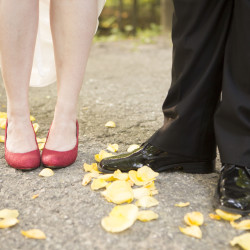 Ruby slippers wedding shoes as seen on @offbeatbride