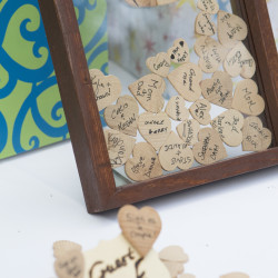 Guest book at this Battlestar Galactica meets forest wedding as seen on @offbeatbride