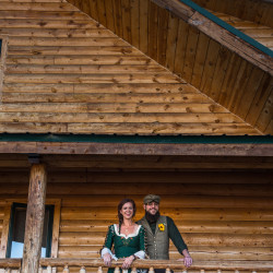 JessicaAndrew 129 - Costumes, elves, and the one ring: An epic fantasy and sci-fi literary adventure wedding Colorado fantasy wedding as seen on @offbeatbride