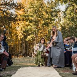 JessicaAndrew 141 - Costumes, elves, and the one ring: An epic fantasy and sci-fi literary adventure wedding Colorado fantasy wedding as seen on @offbeatbride