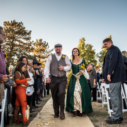 JessicaAndrew 143 - Costumes, elves, and the one ring: An epic fantasy and sci-fi literary adventure wedding Colorado fantasy wedding as seen on @offbeatbride