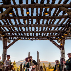 JessicaAndrew 159 - Costumes, elves, and the one ring: An epic fantasy and sci-fi literary adventure wedding Colorado fantasy wedding as seen on @offbeatbride
