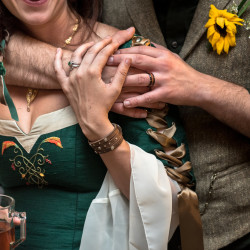 JessicaAndrew 252 - Costumes, elves, and the one ring: An epic fantasy and sci-fi literary adventure wedding Colorado fantasy wedding as seen on @offbeatbride