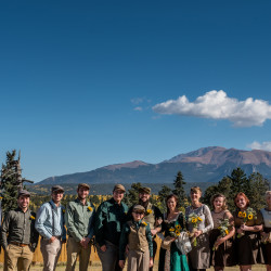 JessicaAndrew 67 - Costumes, elves, and the one ring: An epic fantasy and sci-fi literary adventure wedding Colorado fantasy wedding as seen on @offbeatbride