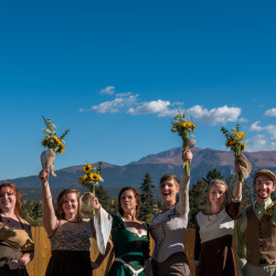 JessicaAndrew 73 - Costumes, elves, and the one ring: An epic fantasy and sci-fi literary adventure wedding Colorado fantasy wedding as seen on @offbeatbride