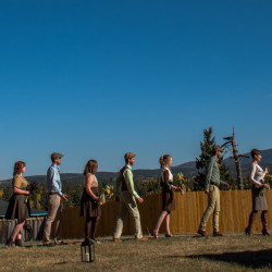 JessicaAndrew 83 - Costumes, elves, and the one ring: An epic fantasy and sci-fi literary adventure wedding Colorado fantasy wedding as seen on @offbeatbride