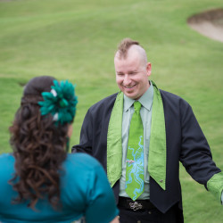 Tentacle teal wedding as seen on @offbeatbride