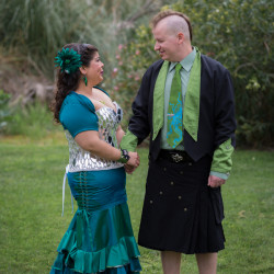 Tentacle teal wedding as seen on @offbeatbride