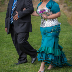 Tentacle teal wedding as seen on @offbeatbride