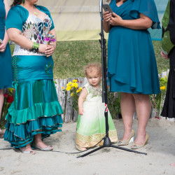 Tentacle teal wedding as seen on @offbeatbride