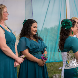 Tentacle teal wedding as seen on @offbeatbride