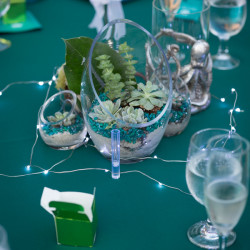 Tentacle teal wedding as seen on @offbeatbride