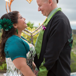 Tentacle teal wedding as seen on @offbeatbride