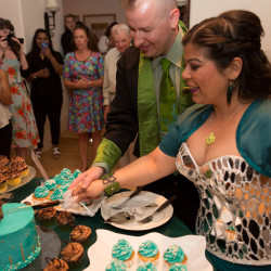 Tentacle teal wedding as seen on @offbeatbride