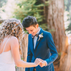 SHANNON AND JEN 167 - These two brides had a rustic redwoods wedding (despite a big challenge with some fiddlers!) Rustic redwoods wedding as seen on @offbeatbride