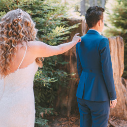 SHANNON AND JEN 177 - These two brides had a rustic redwoods wedding (despite a big challenge with some fiddlers!) Rustic redwoods wedding as seen on @offbeatbride