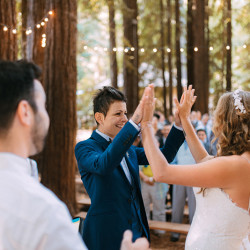 SHANNON AND JEN 498 - These two brides had a rustic redwoods wedding (despite a big challenge with some fiddlers!) Rustic redwoods wedding as seen on @offbeatbride