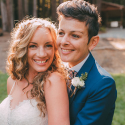 SHANNON AND JEN 716 - These two brides had a rustic redwoods wedding (despite a big challenge with some fiddlers!) Rustic redwoods wedding as seen on @offbeatbride